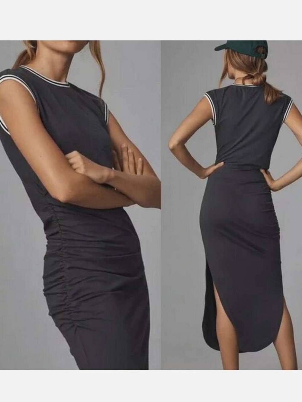 Anthro Daily Practice Ruched Fitted Dress